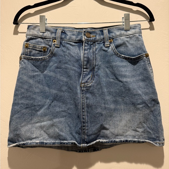 Saint Laurent Blue Denim Mini Skirt - Picture 2 of 7